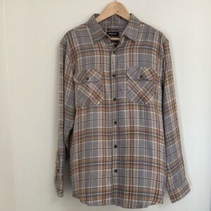 Mens Large Kenneth Cole Mobility Flannel Slim Fit Shirt